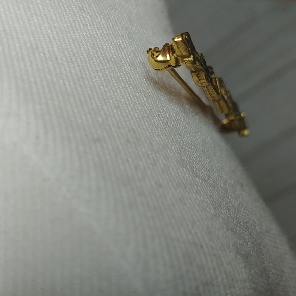 Vintage 1960's Accessocraft NYC Gold Toned Bar Pin Brooch - Picture 3 of 5